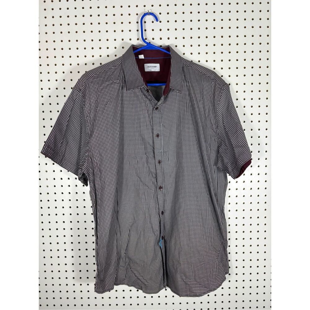 Duchamp London printed button down shirt size XXL